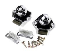 OTOTEC 2 x Chrome Push Button Catch Door Lock 17-25mm For Boat Horsebox Camper Van