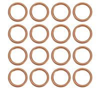 OTOTEC 20pcs Oil Drain Plug Gaskets, Oil Drain Screw Spacer N0138452 11137546275 9677491780 3639459 Compatible with Audi Compatible with BMW Replace for Car 16mm ID