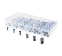 OTOTEC 220Pcs Rivnut Assorted Kit, Knurled Steel Serrated Reduced (M3 M4 M5 M6 M8 M10) -Countersunk Head