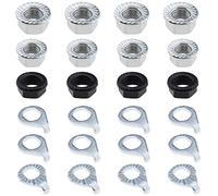 OTOTEC 24PCS Bike Wheel Axle Nut & Safety Washer Kit M10 M9.5 M8 Bicycle Hub Flanged Axle Nut for Mountain Bike Road Bike Front And Rear Bike Wheel Axle