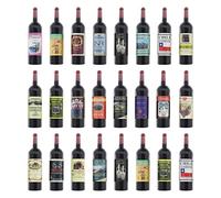 OTOTEC 24PCS Dollhouse Miniature Wine Bottles 1:12 Scale Mini Plastic Bottles Simulation Kitchen Pretend Play Toy Model for Dollhouse Kitchen Decoration Accessories