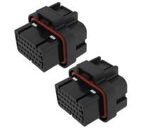 OTOTEC 2Pcs 34 Pin 3-Slots AMP Automotive Waterproof Female Plug Plastic Cable Connector Housing for Most Car Models