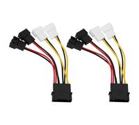 OTOTEC 2PCS 4Pin Molex to 3Pin fan Power Cable Adapter Length 10cm Compatible with CPU PC Case Fan