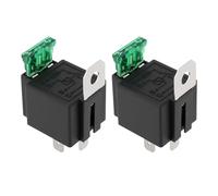 OTOTEC 2Pcs Automotive Mini Relay 4Pin Heavy Duty Relay Socket Plug with Insurance Film for Fan Motorcycle Air Conditioner 12V 30A Black