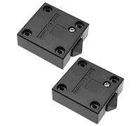 OTOTEC 2PCS Cabinet Light Switches Normally Closed Wardrobe Touch Switch Push to Break Door Light Switch for Wardrobe Cabinet Sliding Door 2A 250V Black