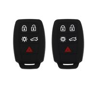 OTOTEC 2Pcs Car Remote Key Cover Black Key Sleeve Protector Silicone Key Skin Shell Car Accessories Compatible with Volvo XC90 C70 S60 D5 V50 S40 C30 Car Keys