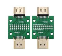 OTOTEC 2Pcs HDMI A Type Male to Female 19 Pins 2.54 mm Double-Sided Socket Breakout Board Connector Test Repair Test Board Mini Connector with Board PCB