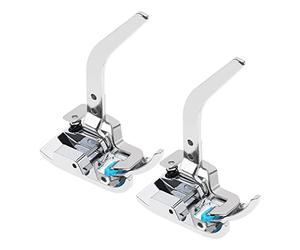 OTOTEC 2PCS Low Shank Snap-on Tricot Foot Knitting Presser Foot Compatible with Alfa, Singer, Brother, Silvercrest & More - Metal, Ideal for Stretch Materials & Knits