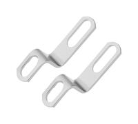 OTOTEC 2PCS Motorcycle Exhaust Pipe Connecting Piece Motorbike Exhaust Pipe Stainless Steel Bracket Z Shape Connecting Piece Muffler Mounting Clamp, Silver