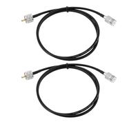 OTOTEC 2Pcs RG58 Coaxial Cable UHF PL259 Male to Female Extension Cable for CB Amateur Radio Antenna Analyzer 1m 16AWG 50 Ohm