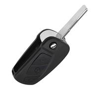 OTOTEC 3 Buttons Folding Remote Key Shell Fob with Uncut Key Blank Compatible with KA Remote Control Key Case Replacement Accessories Black
