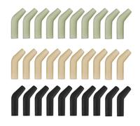 OTOTEC 30PCS Carp Fishing Hook Kickers Length 11mm for 2/4/6/8 Size Fish Hooks for Saltwater Freshwater TPR Aligner Fishhook Sleeves Dark Green/Brown/Black