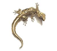 OTOTEC 3D Sticker Auto Headlight Gecko Shape Decal Self-Adhesive Waterproof Decoration for Car Truck Motorcycle Window Bumper Wall Decor Yellow