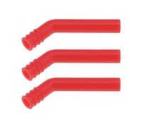 OTOTEC 3PCS RC Exhaust Pipe Extension Tube Compatible with HSP 1/8 1/10 Nitro RC Car Engine Exhaust Pipe Silicone Extender Red