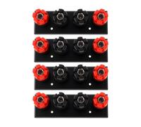 OTOTEC 4Pcs 4-Way Binding Post Terminal with 4mm Banana Jacks Speaker Amplifier Output Panel