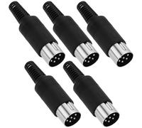 OTOTEC 4Pcs 6 Pin Male Socket Midi Connector Plug, 6-Pin Male Plug Connector Soldering Suitable for Vintage Audio MIDI Mixer Electronic DrumKeyboard