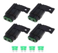 OTOTEC 4PCS Car Midi Fuse Holders with 30A Fuses for Automotive Marine Applications Electrical System Overload Short Circuit Protection