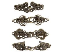 OTOTEC 4Pcs Metal Cardigan Clip Vintage Sweater Clip Retro Cloak Shawl Clips Retro Cardigan Clip Clothing Accessories for Women Lady Girls Bronze