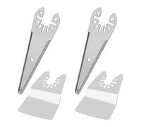 OTOTEC 4Pcs Oscillating Multi Tool Scraper Blades & Curved Spatula Compatible with Bosch Compatible with Chicago Stainless Steel Three-Sided Edge Scraper