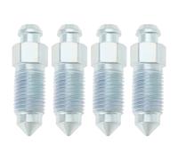 OTOTEC 4Pcs Q235 Steel Brake Caliper Bleed Screw 3/8-24 Brake Caliper Bleed Screw Nipple Compatible with Harley-Davidson 502660 Silver