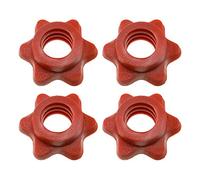 OTOTEC 4x 25mm Barbell Bar Hex Nuts 1 Inch Red Spin-Lock Collars Fitness Equipment Accessories For Lifting Barbells Dumbbell Bars