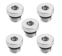 OTOTEC 5pcs 1/8 Inch Carbon Steel Sealing Plug with Rubber Gasket Inner Hexagonal Water Pipe Plug for Sealing Hydraulic Oil Pumps Pipeline Sealing and Blockage
