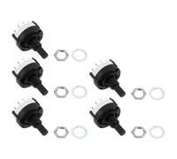 OTOTEC 5pcs Rotary Switch 26x38mm Step Switch 0.3 A 125-250V for PCB Mounting (2 Pole 6 Way)