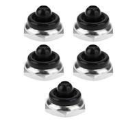 OTOTEC 5pcs Toggle Switch Hexagonal Dust Cap Nut Nickel Plated Sealing Cover Diameter 17x11mm Aperture 12mm Suitable for Switches