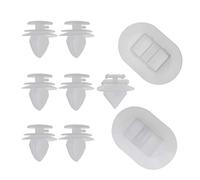 OTOTEC Car Side Skirt Fixing Clips Kit Auto Trim Panel Plastic Retainers Fasteners 1610186180 White Pack of 9
