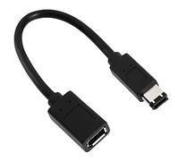 OTOTEC IEEE 1394 6Pin Female to 1394 6Pin Male Firewire 400 to 800 Cable Data Transfer Adapter Converter Cable Compatible with MacBook Pro Mac Mini Black 22cm