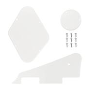 OTOTEC Set of 3PCS LP Pickguard Control Backplate Selector Switch Plate Cover with Screws Compatible with Epiphone Les Paul Standard Guitar Plastic White