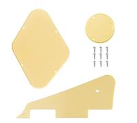 OTOTEC Set of 3PCS LP Pickguard Control Backplate Selector Switch Plate Cover with Screws Compatible with Epiphone Les Paul Standard Guitar Plastic Cream