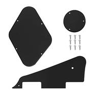 OTOTEC Set of 3PCS LP Pickguard Control Backplate Selector Switch Plate Cover with Screws Compatible with Epiphone Les Paul Standard Guitar Plastic Black