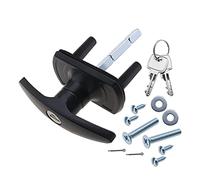 OTOTEC T Black Garage Door Lock 75mm Shaft 35mm Fixing Spigots Compatible with CARDALE HENDERSON
