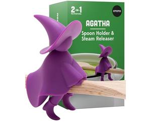 OTOTO Agatha Kitchen Spoon Rest - Spatula Holder and Cooking Spoon Rest for Stove Top and Kitchen Counter - Holder for Ladles, Tongs and Multiple Utensils - Heat-Resistant, BPA-Free Fun Kitchen Gadget