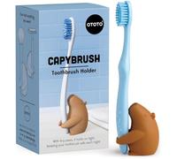 OTOTO Capybrush - Cute Capybara Toothbrush Holder for Bathroom Organization - Funny White Elephant Gifts & Capybara Gifts for Adults - Animal Toothbrush Stand & Vanity Accessory
