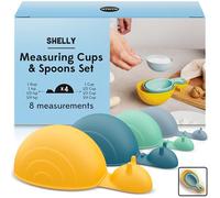 OTOTO Measuring Spoons Set - Teaspoons for Dry & Liquid Ingredients, BPA-free & Dishwasher Safe, Funny Gifts, Baking Accessories, Unique Kitchen Gadgets (Shelly)