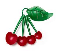 OTOTO Mon Cherry Measuring Spoons & Egg Separator- Valentines Gift for Her, Valentines Gifts- Measuring Spoon Set for Baking- BPA-Free & Dishwasher Safe Teaspoon Set, Dry & Liquid Ingredients (4 pc)