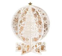 Ototon 3D Pop Up Christmas Crystal Ball with Delicate Glitter Hollow Greeting Card for Invitation, Birthday, Children Christmas Party