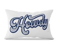 OTOUO Western Howdy Pillow Cover - Howdy Pillow Cases 12x20, Cowboy Cowgirl Decorations, Vintage Western Decor Decor for Home Bedroom