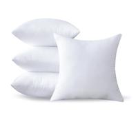 OTPIPCS 40 x 40 Cushion Inserts Pack of 4 - Soft and Fluffy Small Sofa Decorative White Square 16 x 16 Inches Throw Pillow Inserts Stuffing for Living Room Couch and Bedroom Interior Cushions