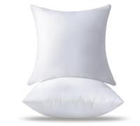OTPIPCS 45 x 45 Cushion Inserts Pack of 2 - Soft and Fluffy Medium Sofa Decorative White Square 18 x 18 Inches Throw Pillow Inserts Stuffing for Living Room Couch and Bedroom Interior Cushions