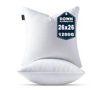 OTPIPCS 65 x 65 CM Cushion Inserts Set of 2 Down Alternative 26 x 26 Inch Throw Pillow Inserts Large Fluffy Decorative Cushion White Square Pillows Stuffing for Living Room Couch Bed Sofa Cushions