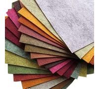 OTR Felt 21 Felt Sheets - 12X12 Fall Colors Collection - Made in USA - Merino Wool Blend Felt