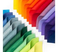 OTR Felt 25 Felt Sheets - 6X12 Rainbows Colors - Made in USA - Merino Wool Blend Felt