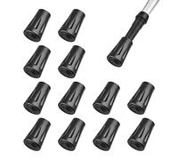 OTraki 12 Pcs Walking Stick Rubber Tips, 11mm Walking Stick Caps Trekking Pole Tip Protector Non-Slip Replacement Cane Tip for Walking Poles for Walking Sticks Hiking Trekking Poles