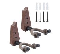 OTraki 2 Pack Guitar Wall Hanger, Guitar Holder Wall Mount Auto Lock Guitar Wall Mount Resin Material Non-Slip Wear Resistance Guitar Hanger for Guitar Bass Ukulele, 10 kg Weight Capacity