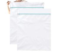 OTraki 2 Pack Large Washing Bags 43 x 35 inch Mesh Laundry Bag Zippered Big Net Bag for Wash Blanket Sweater Coat Bedding Sheet Heavy Duty Jumbo Wash Bag for Home Apartment Laundromat Dorm