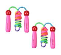 OTraki 2 Pack Rainbow Jump Rope 8.2ft with Wooden Handle