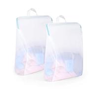 OTraki 2 Packs Mesh Laundry Bags, 16 x 20 inch Washing Bags for Laundry Reusable Delicates Laundry Bag with Zips Mesh Bags with Handles for Home College Dormitories Apartments